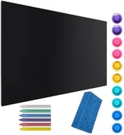 Tablice i flipcharty - Tablica magnetyczna metalowa KREDOWA CZARNA 120x90cm MetalBoards blacha z nadrukiem na wszystkie rodzaje magnesów + zestaw akcesoriów - miniaturka - grafika 1
