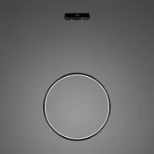 Lampy sufitowe - Lampa wisząca Ledowe okręgi No.1 X Φ80 cm in 4k czarna ściemnialna Altavola Design - miniaturka - grafika 1