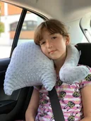 Kołdry i poduszki dla dzieci - Kot Poduszka Na Prezent Podróżna Groszki Ozdobna - miniaturka - grafika 1