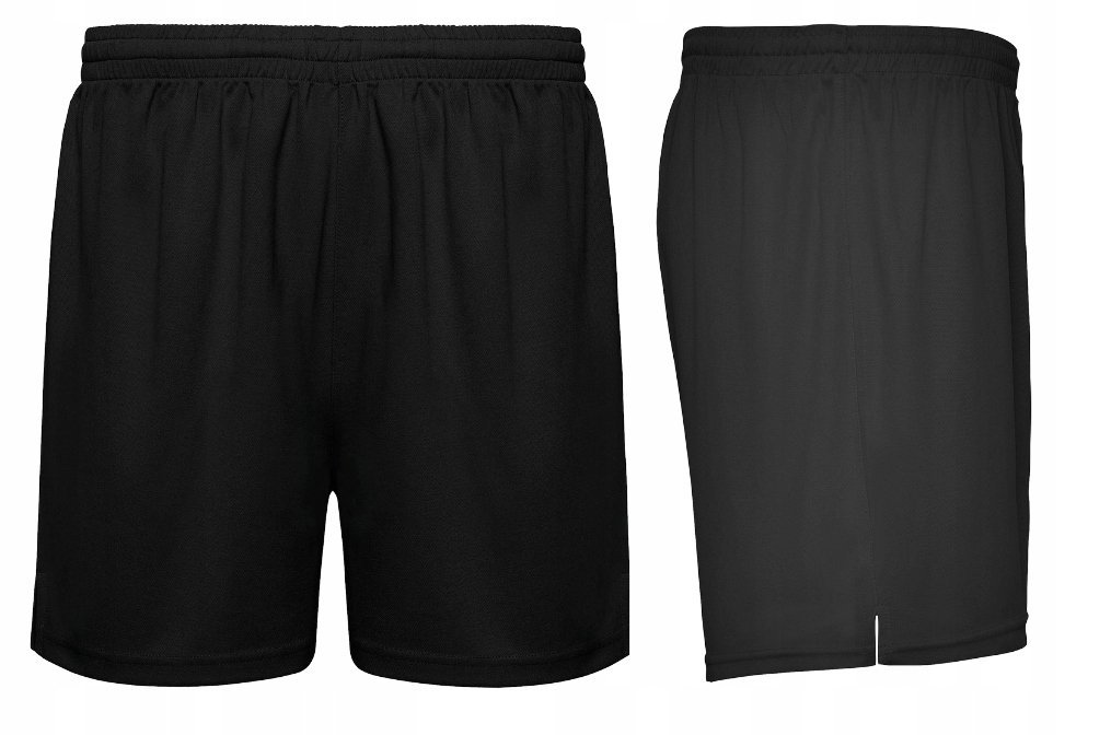 Krótkie Spodenki WF Szorty Sportowe Dziecięce PLAYER ROLY 0453 CZARNE 104