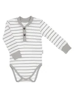 Body dla niemowląt - Niemowlęce body bawełna długi rękaw paseki Nicol,r.74 - miniaturka - grafika 1