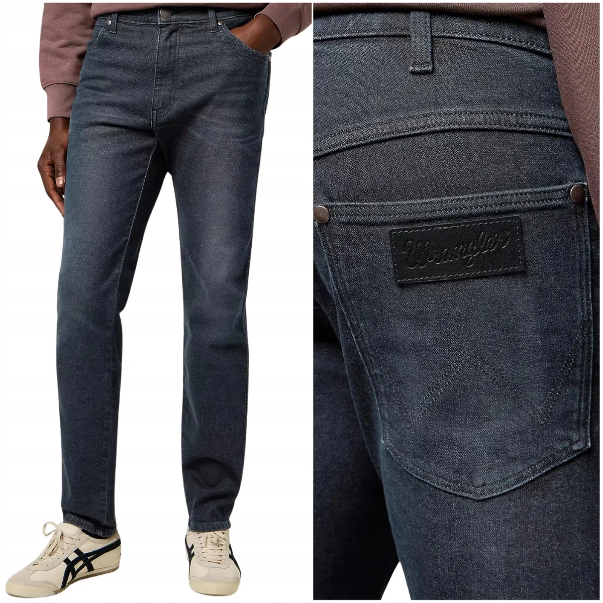 Wrangler River regular tapered Shadow klasyczne spodnie jeansowe W32 L34