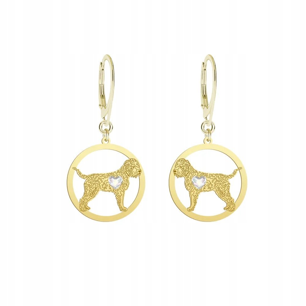 Kolczyki Złote z psem Romański Pies 925 Biżuteria Prezent GRAWER GRATIS