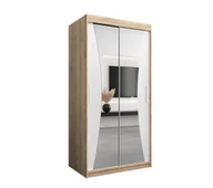 Szafy - Szafa przesuwna Garderoba MONACO 100 gł. 62 sonoma/biały - miniaturka - grafika 1