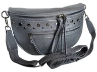 Torebki damskie - Nerka Damska Na Ramię, Torebka Damska Listonoszka, Mała Saszetka, Szary - miniaturka - grafika 1