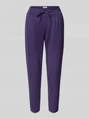 Spodnie damskie - Spodnie sportowe o skróconym kroju z elastycznym pasem - miniaturka - grafika 1