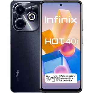 Infinix Hot 40i 4/128GB Czarny - Telefony komórkowe - miniaturka - grafika 1