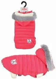 Zolux Nieprzemakalna kurtka puchowa z kapturem Urban S25 kol Czerwony - Ubranka dla psów - miniaturka - grafika 1