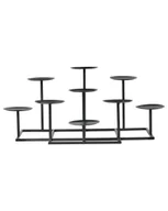 Świeczniki - Świecznik LAMEGO Metal 23 cm Czarny - miniaturka - grafika 1