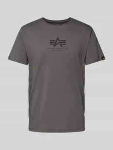 T-shirt z nadrukiem z logo - Koszulki męskie - miniaturka - grafika 1