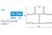 Akcesoria do armatury i ceramiki - Profil WC 03 trójnik (gr. płyty 18 mm ) -3m aluminium anoda - miniaturka - grafika 1