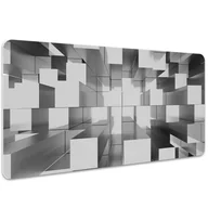 Podkładki na biurko - Ochronna podkładka na biurko Szare kafle 100x50 cm, Dywanomat - miniaturka - grafika 1