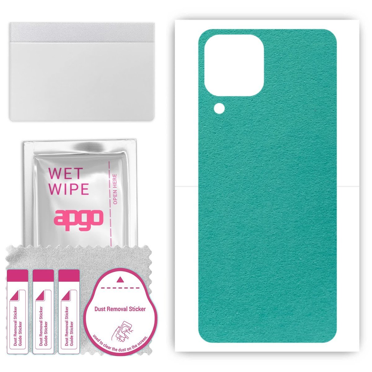 Folia naklejka skórka strukturalna na TYŁ Zamsz do Samsung Galaxy F62 - Zamsz Miętowy - apgo SKINS