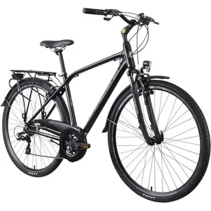Rower trekkingowy INDIANA X-Road 1.0 M19 28 cali Czarny - Rowery - miniaturka - grafika 1