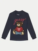 Bluzki damskie - Guess Bluzka L5RI32 K8HM4 Granatowy Regular Fit - miniaturka - grafika 1