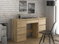 Biurka - Biurko z szufladami do pokoju młodzieżowego Beta 4 dąb craft - miniaturka - grafika 1