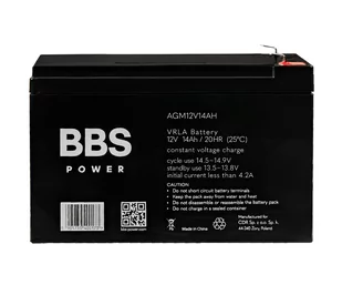 BBS Power Akumulator VRLA AGM 12V 14Ah - Baterie do zasilaczy awaryjnych UPS - miniaturka - grafika 3