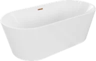 Wanny - Mexen Luna wanna wolnostojąca 180 x 80 cm, biała, przelew różowe złoto - 52031808000-60 - miniaturka - grafika 1