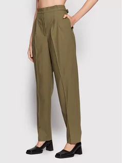 Spodnie damskie - Remain Spodnie materiałowe Palisa RM1158 Zielony Regular Fit - grafika 1