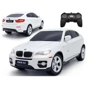 Zabawki zdalnie sterowane - Samochód Zdalnie Sterowany Rc Auto Na Pilot Bmw X6 LEDy Gumowe Koła Rastar Bia - miniaturka - grafika 1