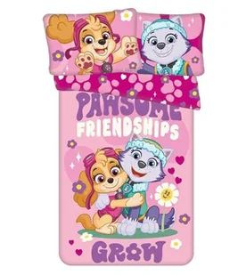 Pościel 100x135 Psi Patrol różowa poszewka 40x60 - Pościel dla dzieci - miniaturka - grafika 1