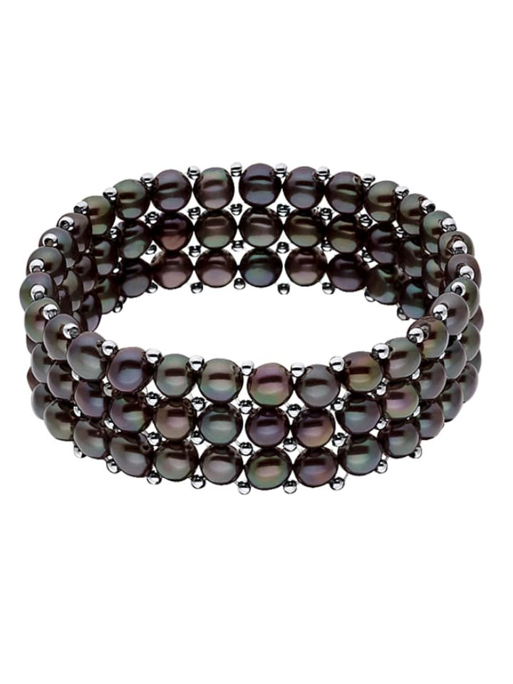 Pearl Addict Bransoletka perłowa w kolorze tahiti