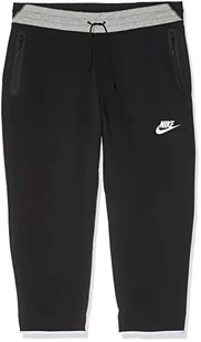 Nike Damskie spodnie W Nsw Tch Flc Cb czarny/biały XXL - Spodnie damskie - miniaturka - grafika 1