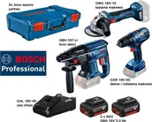 Zestawy narzędziowe - Zestaw narzędzi Bosch COMBO 18V (GSB 18V-50 + GWS 18V-10 GBH 187-LI) 2x5,0Ah +XL-BOXX - miniaturka - grafika 1