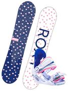 Deski snowboardowe - Roxy POPPY PACKAGE zestaw snowboardowy dla dzieci - 118 - miniaturka - grafika 1