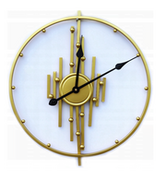 Zegary - Zegar ścienny metal loft złoty 2130B - miniaturka - grafika 1