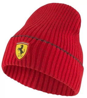 Czapki męskie - Czapka Zimowa Puma Scuderia Ferrari Race Beanie czerwona 022812-01 - grafika 1