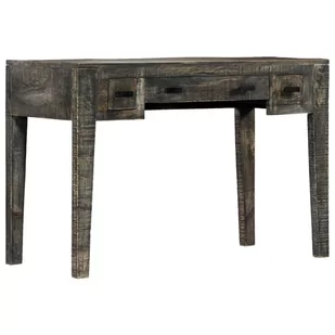 vidaXL Biurko, czarne, 110 x 50 x 75 cm, lite drewno mango - Biurka - miniaturka - grafika 1