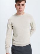 Swetry męskie - Sinsay - Sweter - beżowy - miniaturka - grafika 1