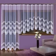 Firany - Firanka gotowa żakardowa Cyntia 150x250 cm biała - miniaturka - grafika 1
