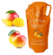 Mydła - Mydło W Płynie Linda Kremowe Do Rąk Zapas 1l Mango Cudny Zapach Lux - miniaturka - grafika 1