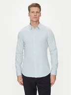 Koszule męskie - Calvin Klein Koszula LV04LB145G Błękitny Slim Fit - miniaturka - grafika 1