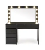 Toaletki - Toaletka z lustrem Sybilla XL czarna - miniaturka - grafika 1