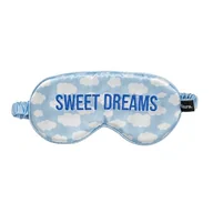 Akcesoria do bielizny - Fisura – Maseczka do spania „sweet dreams” z motywem chmur. Miękka maseczka do spania. Oryginalna opaska na oczy. Ultramiękka maseczka do spania z elastyczną gumką. 20 x 10 cm. - miniaturka - grafika 1