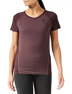 Under Armour koszulka damska Rush bezszwowa z krótkim rękawem Hushed Pink/Black/Black (662) M - Koszulki i topy damskie - miniaturka - grafika 1