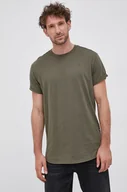 Koszulki męskie - G-Star Raw t-shirt bawełniany D16396.B353 kolor zielony - miniaturka - grafika 1