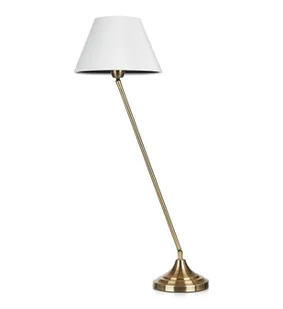 Markslojd Stojąca LAMPA stołowa GARDA 107385 abażurowa LAMPKA klasyczna biała złota 107385 - Lampy stojące - miniaturka - grafika 5