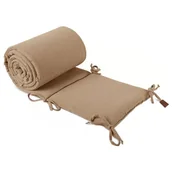 Ochraniacze do łóżeczka - Hi Little One ochraniacz do łóżeczka i kosza oddychający BIO muślin Beige - miniaturka - grafika 1