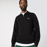 Bluzy męskie - Lacoste Męska bluza bawełniana ze stójką i zamkiem błyskawicznym - miniaturka - grafika 1