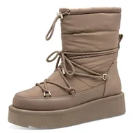 Śniegowce damskie - Tamaris Damskie buty WL Lace Boot 1-26846-45 śniegowce, szarobrązowe (taupe), 40 EU, szarobrązowy, 40 EU - miniaturka - grafika 1