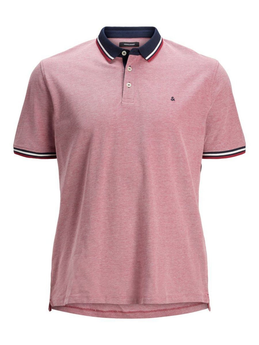 polo uomo jack and jones 12143859 paulos polo ss rio red