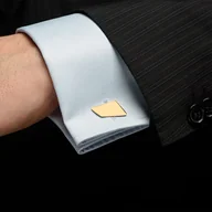 Spinki do mankietów i krawatów - Spinki srebrne, pozłacane do mankietów, dla mężczyzn, dla kobiet - miniaturka - grafika 1