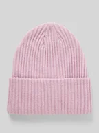 Czapki damskie - Czapka beanie z prążowanej dzianiny z brzegiem model ‘HEXO’ - miniaturka - grafika 1