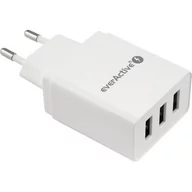 Ładowarki do telefonów - everActive Ładowarka sieciowa everActive SC-300 3xUSB 3,4A SC300 - miniaturka - grafika 1