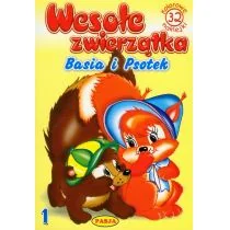 Pasja praca zbiorowa Wesołe zwierzątka 1. Basia i Psotek - Kolorowanki, wyklejanki - miniaturka - grafika 1