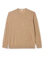 Swetry męskie - Seidensticker sweter męski, beżowy, XXL - miniaturka - grafika 1